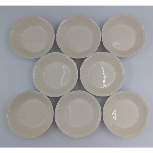 Set of 8 Wedgwood Queens Plain Fruit Dessert Bowl Bowls Cream 5 1/8" England - Picture 1 of 10